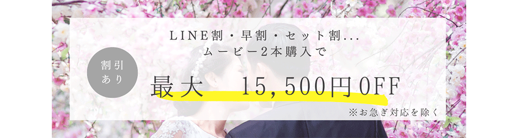ムービー2本購入で最大15,500円OFF